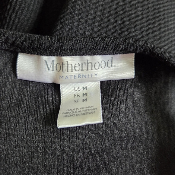 Motherhood Maternity Black Sheath Dress Wirh Peek A Bio Sleeve Size Med - Picture 6 of 6